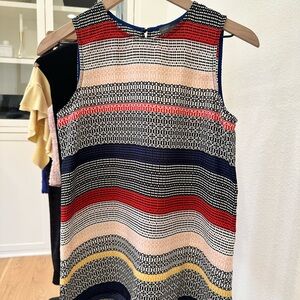 Vince Camuto Colorful Striped Sleeveless Blouse